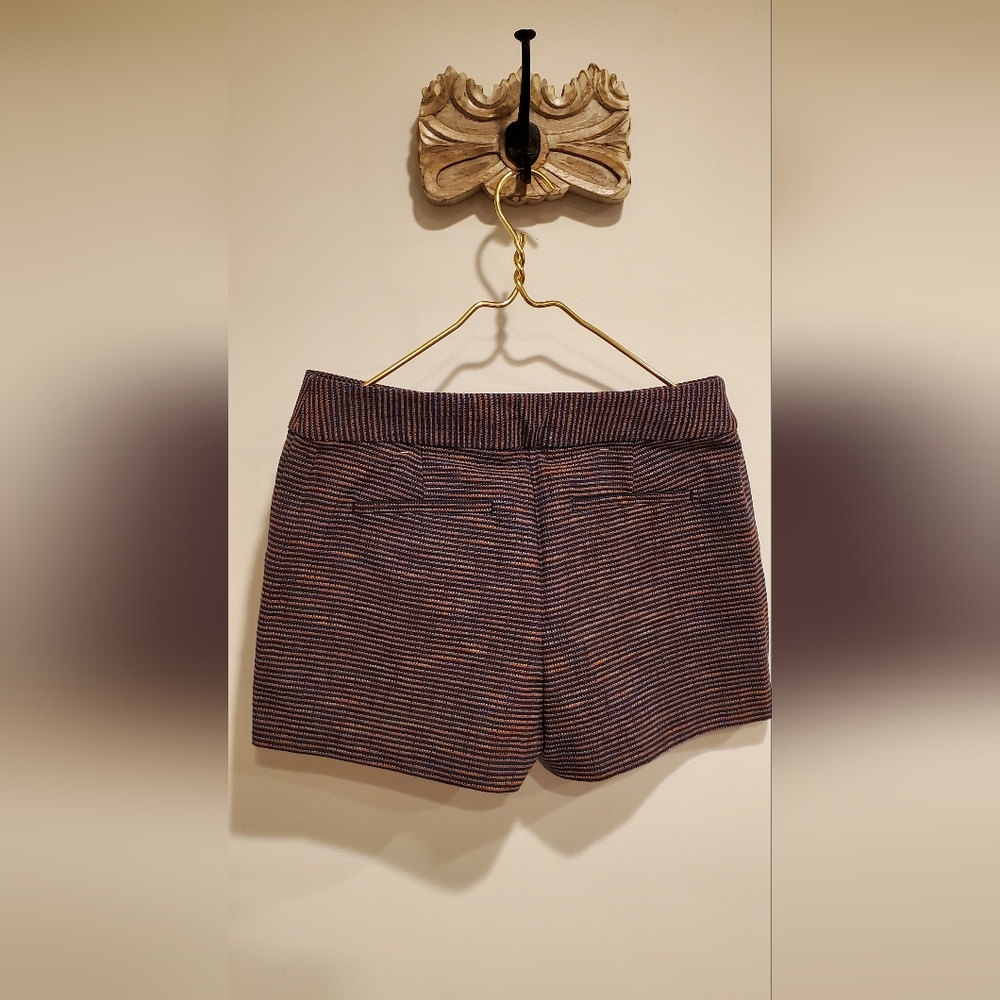 Loft Women's Navy/Brown Shorts Hidden Side Pockets, Size 6.